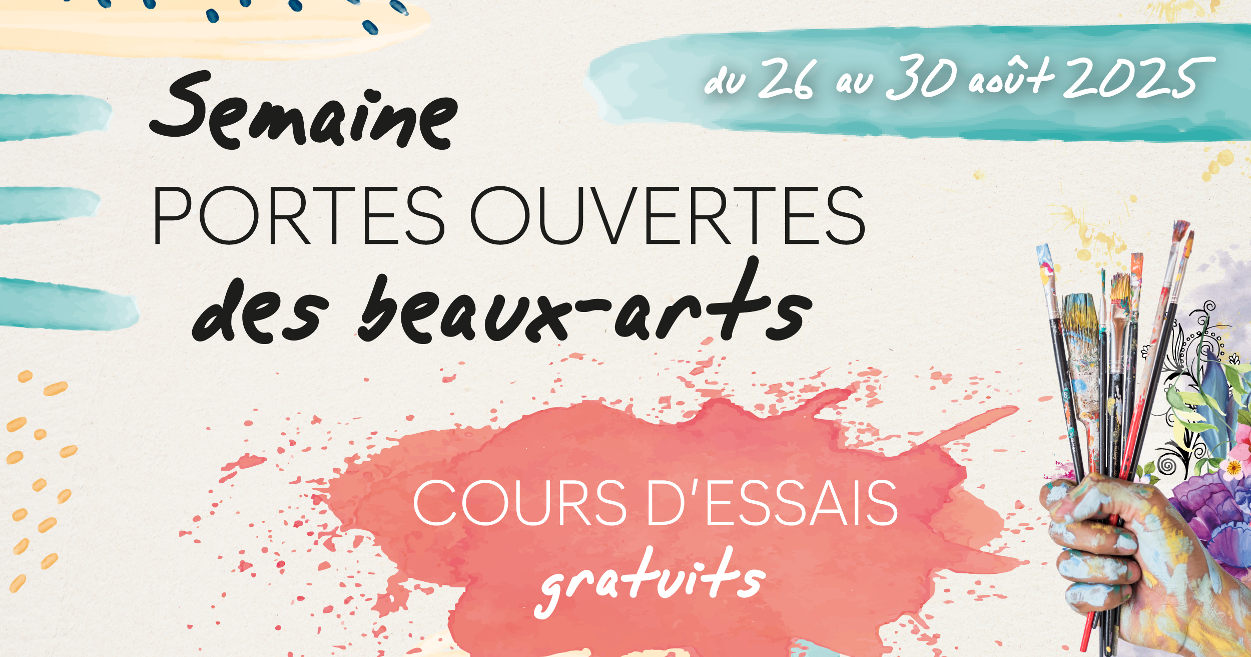 Semaine Portes Ouvertes des Beaux-Arts - Cours d'essais gratuits