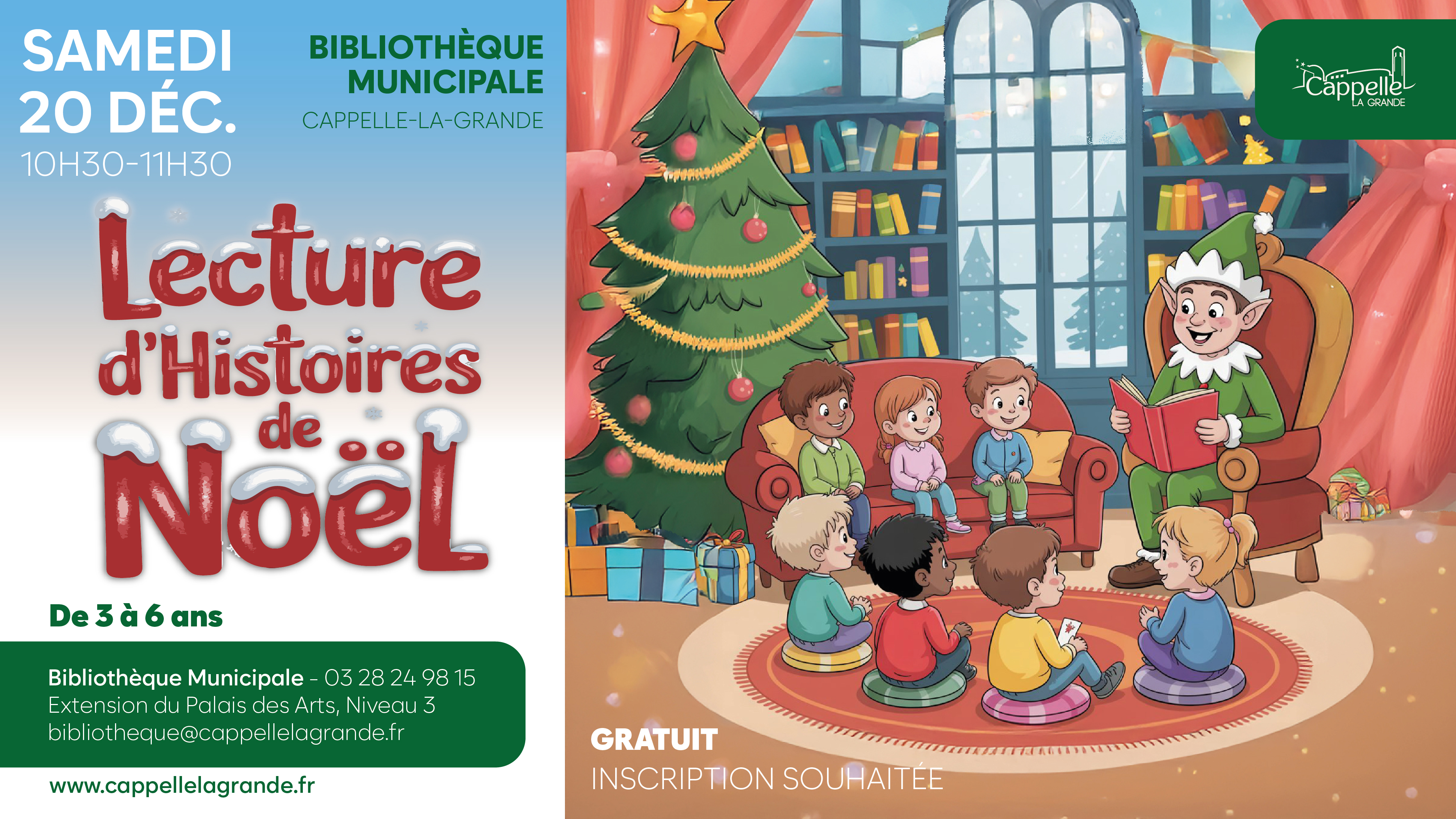 Lecture d'histoires de Noël